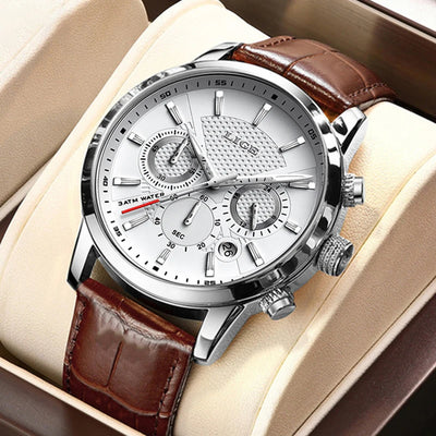 Chrono Cavalier Strap Wristwatch Premium With Subdials