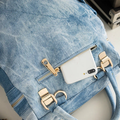 Backpack Embroidered Bloom Pocket Design with Straps - WO2MEN