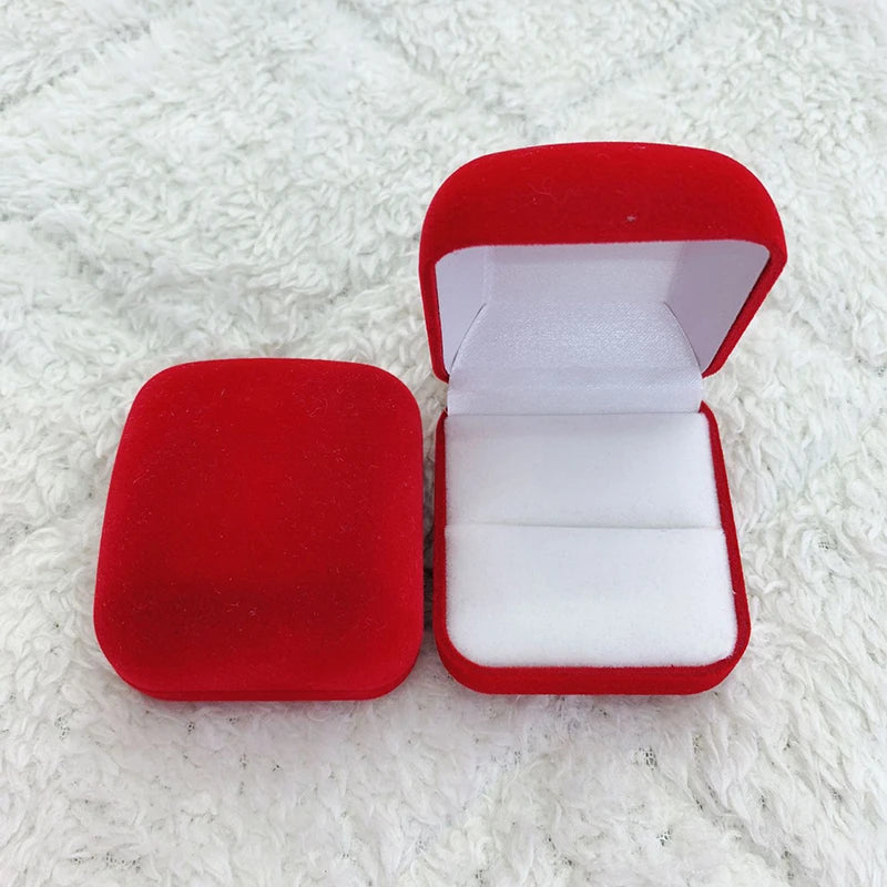 Ring Box Velvet Interior Cushioned Display Case
