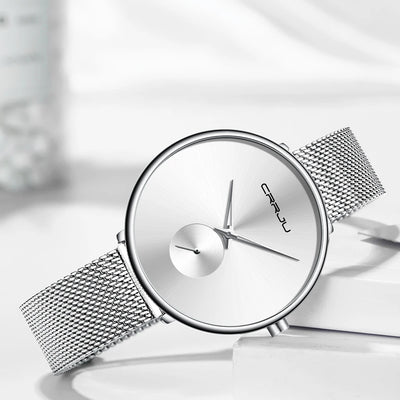 Watch Minimalist Mesh Dial Timepiece for Everyday Style - WO2MEN