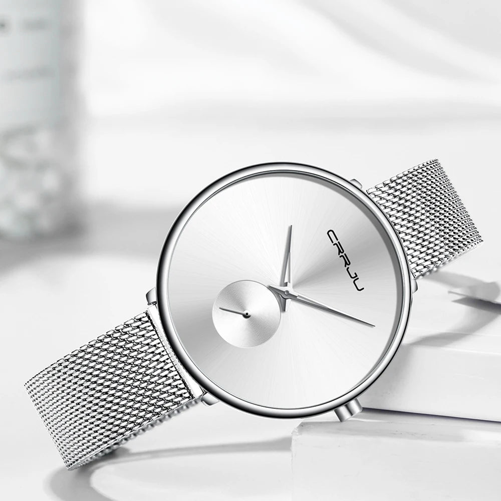 Minimalist Round Timepiece With Slim Band For Everyday