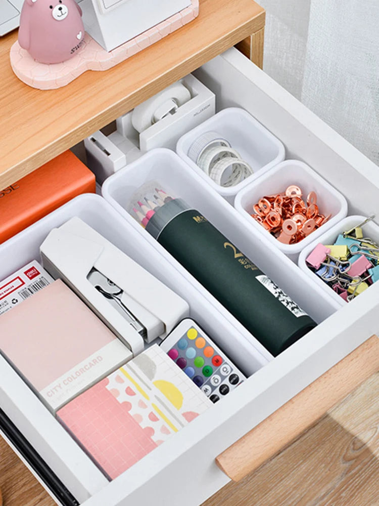 Multi Compartment Drawer Storage Organizer Box