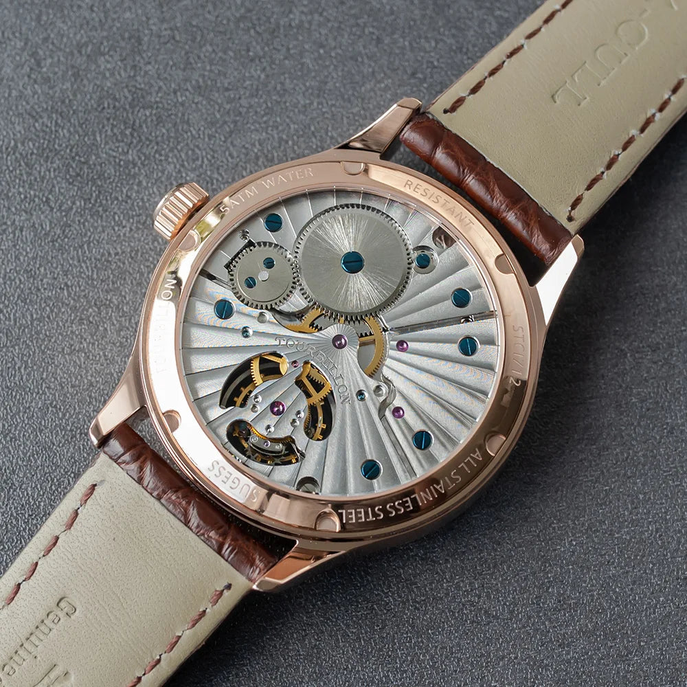 Tourbillon Mechanical Watch with Starry Dial Effect