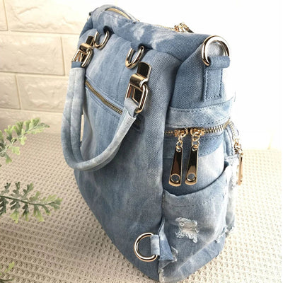 Backpack Embroidered Bloom Pocket Design with Straps - WO2MEN