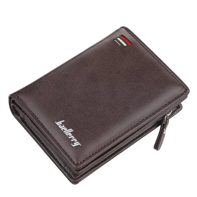 Wallet with Zipper Coin Pocket And Card Slots - Coffee