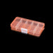 Transparent Jewelry Storage Box with Compartments - Orange