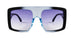 Oversized Sunglasses with Gradient Lenses UV400 - Full Black V4