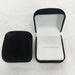 Ring Box Velvet Interior Cushioned Display Case - Black White