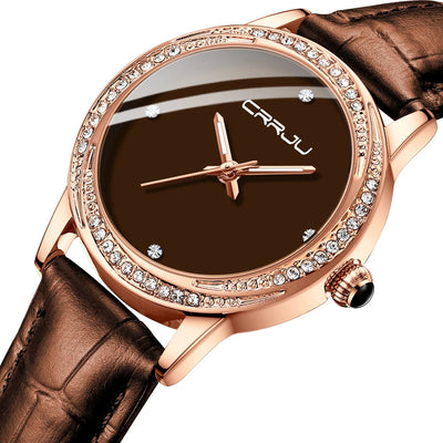 Watch Crystal Halo Bezel and Classic Dial Elegant Grace - WO2MEN