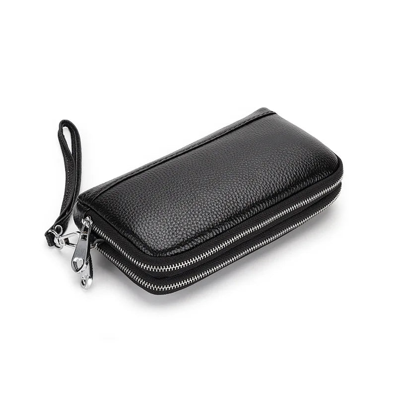 Long Zip Wallet with Wrist Strap for Phone Card