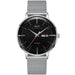 Automatic Round Dial Minimalist Wristwatch for Men - Silver Black