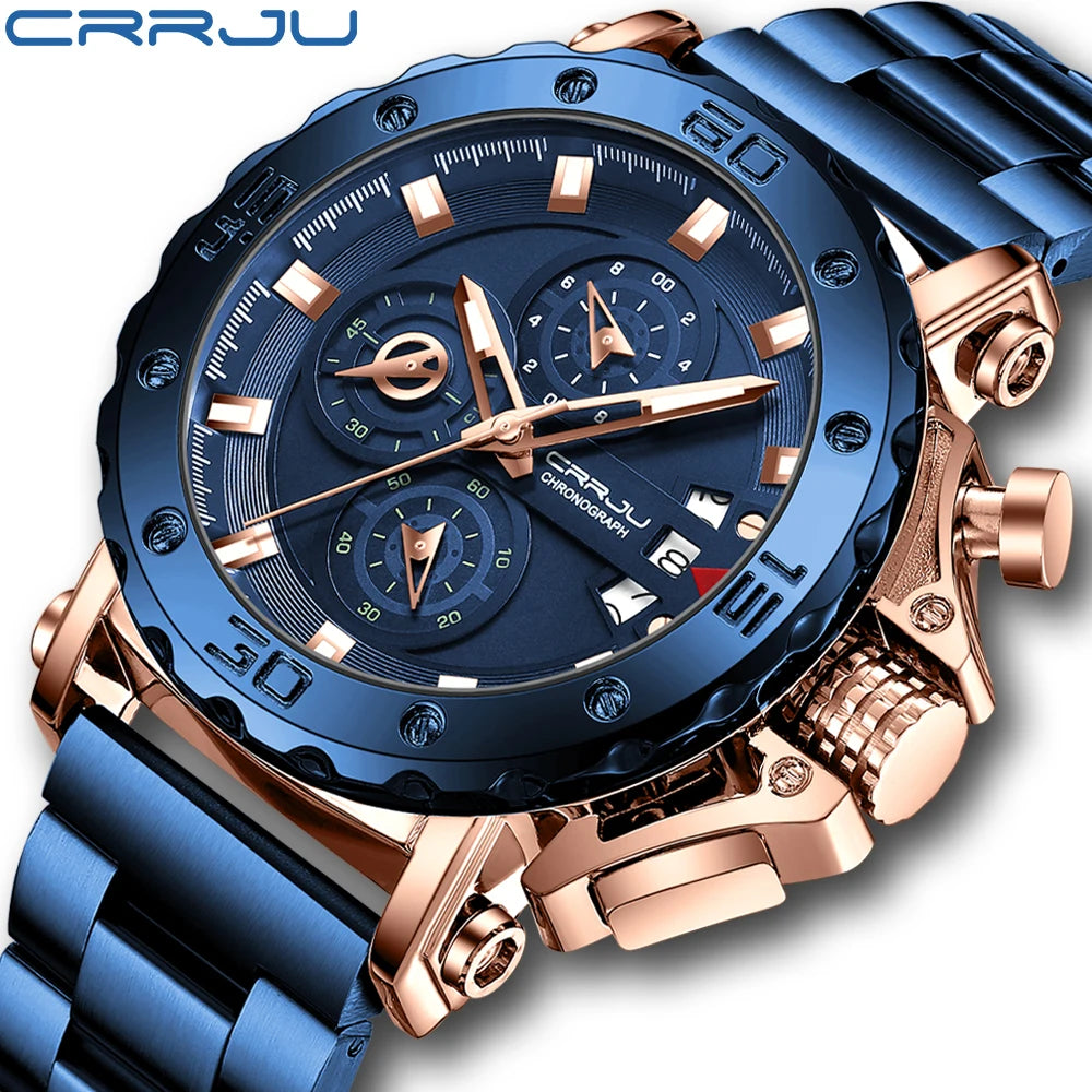 Bold Chronograph Wristwatch With Large Dial And Date