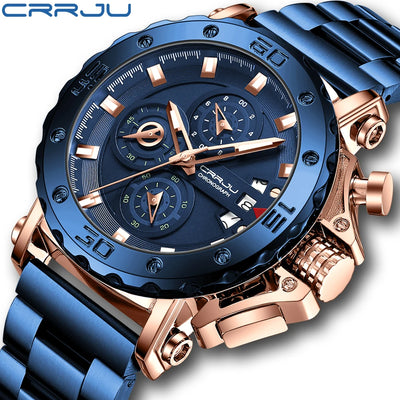 Bold Chronograph Wristwatch With Large Dial And Date