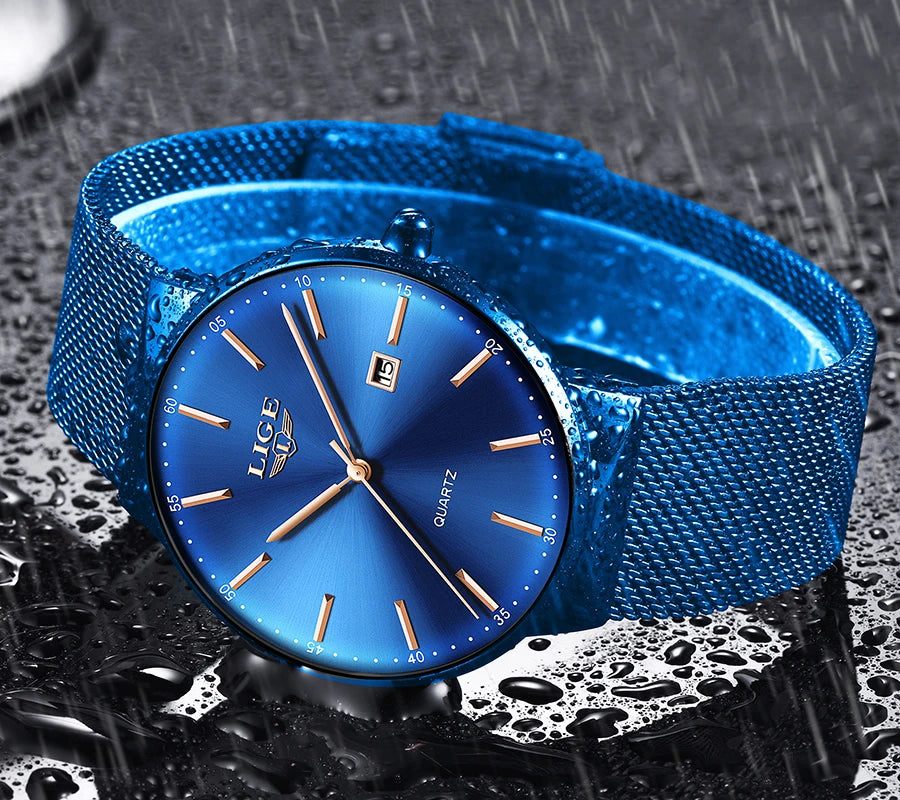 Quartz Wristwatch with Date Calendar Water Resistance