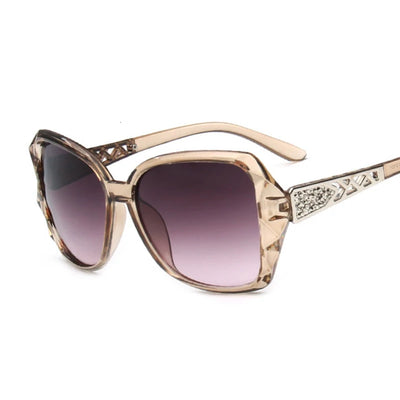 Square Sunglasses with Mirror Lenses Crystal Temple