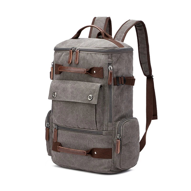 Canvas Backpack with Front Pocket And Large Capacity