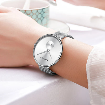 Minimalist Round Timepiece With Slim Band For Everyday