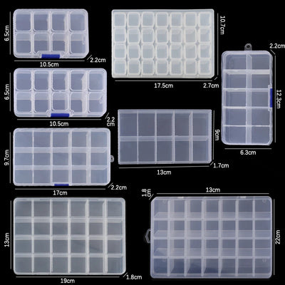 Transparent Multi Grid Jewelry Organizer Box With Grids