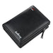 Wallet with Zipper Coin Pocket And Card Slots - Black