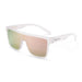 Polarized Square Shield Sunglasses for Adults - Pink Mirror
