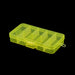 Transparent Jewelry Storage Box with 10 Compartments - Clear Yellow