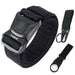 Nylon Belt with Rustproof Buckle Quick Release - Black