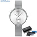 Minimalist Round Timepiece With Slim Band For Everyday - Silver White