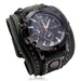 Mens Chronograph Leather Strap Watch with Multi Dial - Retro Green