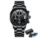 Artisan Chronograph Wristwatch With Classic Bracelet - Black Blue