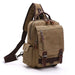 Small Canvas Backpack with Laptop Compartment - Khaki V2