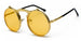 Folding Round Steampunk Sunglasses Arch Frame - GO/CL/YL