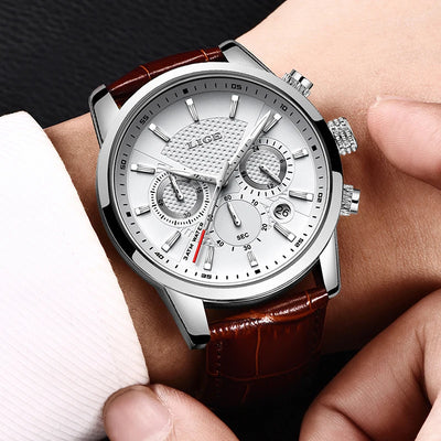 Chrono Cavalier Strap Wristwatch Premium With Subdials