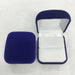 Ring Box Velvet Interior Cushioned Display Case - Blue White
