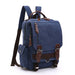 Small Canvas Backpack with Laptop Compartment - Navy