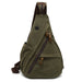 Chest Bag Single Shoulder Messenger Large Capacity - Army Green