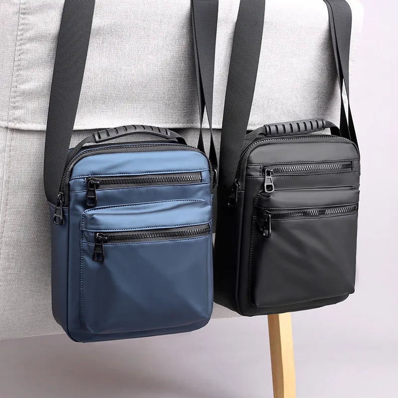 Messenger Bag Multipocket Design with Zip Pockets