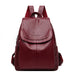 Backpack with Zipper Closure for Daily Use Travel - Burgundy