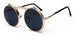 Folding Round Steampunk Sunglasses Arch Frame - RO/GO/BK