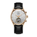 Mens Automatic Wristwatch Open Heart Elegant Classic - Rose Gold White