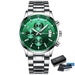 Artisan Chronograph Wristwatch With Classic Bracelet - Silver Green