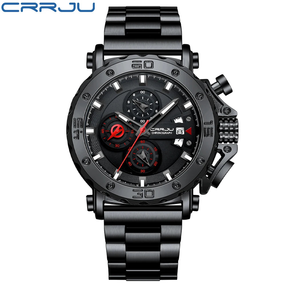 Bold Chronograph Wristwatch With Large Dial And Date