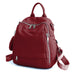 Serene Arc Backpack for Everyday Travel and Study Daily - Wine Red