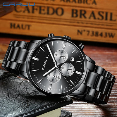 Contemporary Chronograph Timepiece With Three Subdials