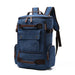 Canvas Backpack with Front Pocket And Large Capacity - Blue