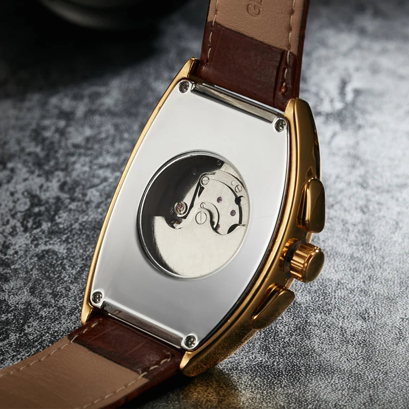 Moon Phase Skeleton Automatic Watch Self Winding