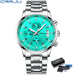 Artisan Chronograph Wristwatch With Classic Bracelet - Silver Cyan