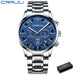 Chrono Calendar Masterpiece Watch With Moonphase Dial - Silver Blue