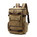 Canvas Backpack with Front Pocket And Large Capacity - Khaki