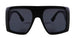 Oversized Sunglasses with Gradient Lenses UV400 - Full Black V8