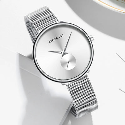Minimalist Round Timepiece With Slim Band For Everyday